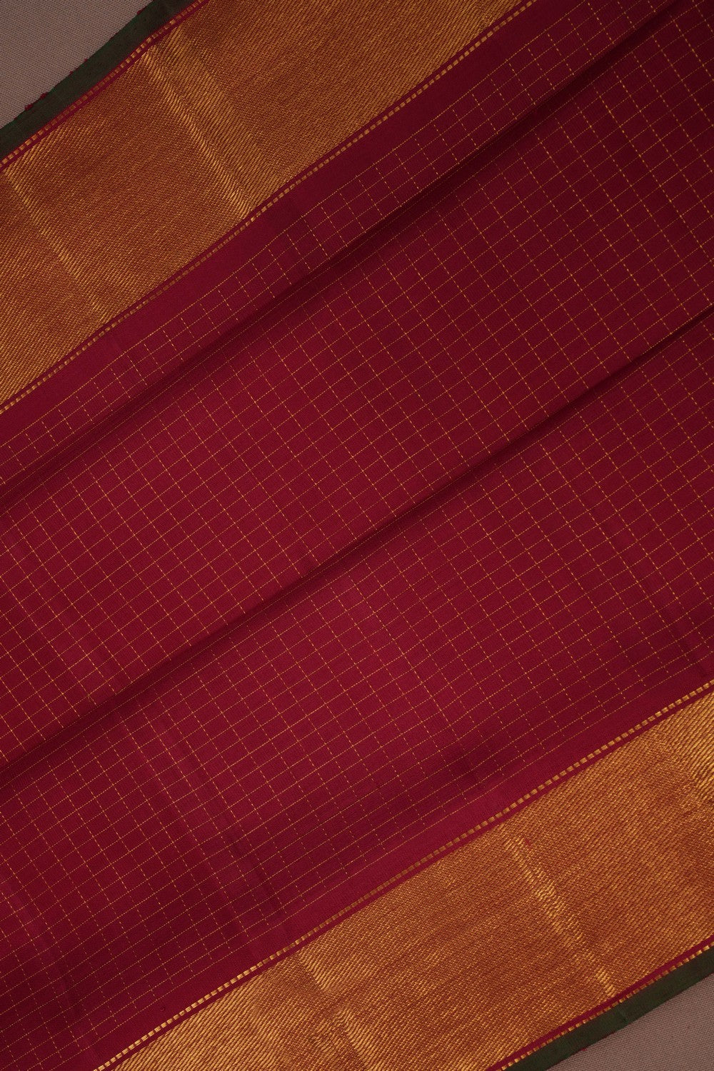 Image of Red Kattam Arani Silk Saree
